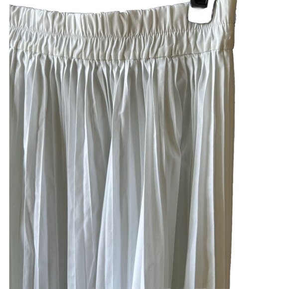 NEW J. Crew Smocked-waist Pleated Skirt White Womens Size XS Spring Summer Midi - Picture 3 of 7